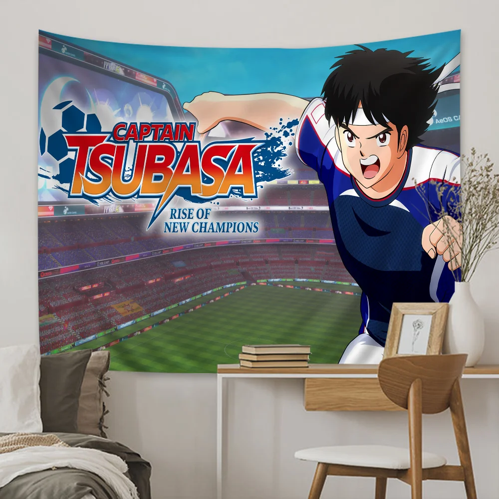 Cartoon Kapitän Tsubasa Thema Hintergrund Tuch Alles Gute Zum Geburtstag Party Baby Dusche Liefert Dekoration Banner Schießen Requisiten – Detail 7