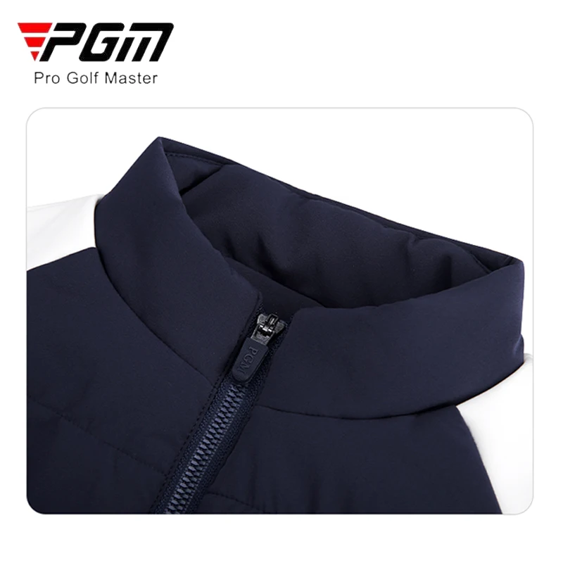 PGM Women Sleeveless Golf Jacket Ladies Waterproof Keep Warm Long Vest Women Padded Cotton Waistcoat Full Zipper Golf Outerwear