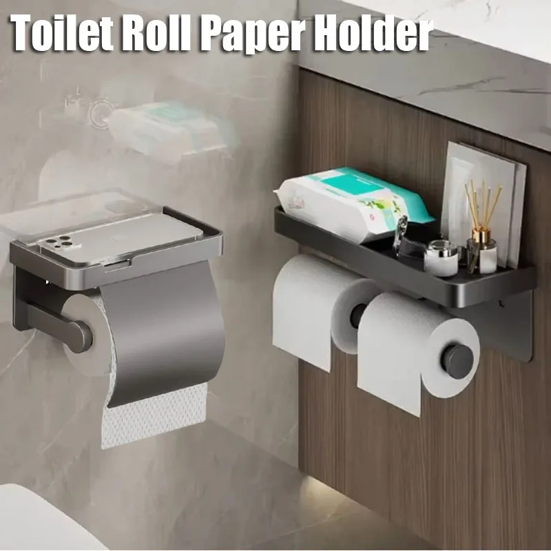Toilet Paper Holder With Tray - Bodugi toilet paper holder with tray