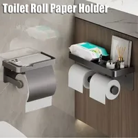 toilet paper holder with tray