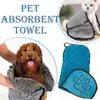 Pet Absorbent Towel Quick Drying Soft For Cat Dog Home Grooming Use Gentle on Skin Portable Foldable Enhance Post Bath Care Tool
