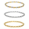 Metal Stainless Steel Waterproof Jewelry Women's High Quality 18K Gold Charm Sand Ball Shiny Beads Mixed Color Elastic Bracelets 6