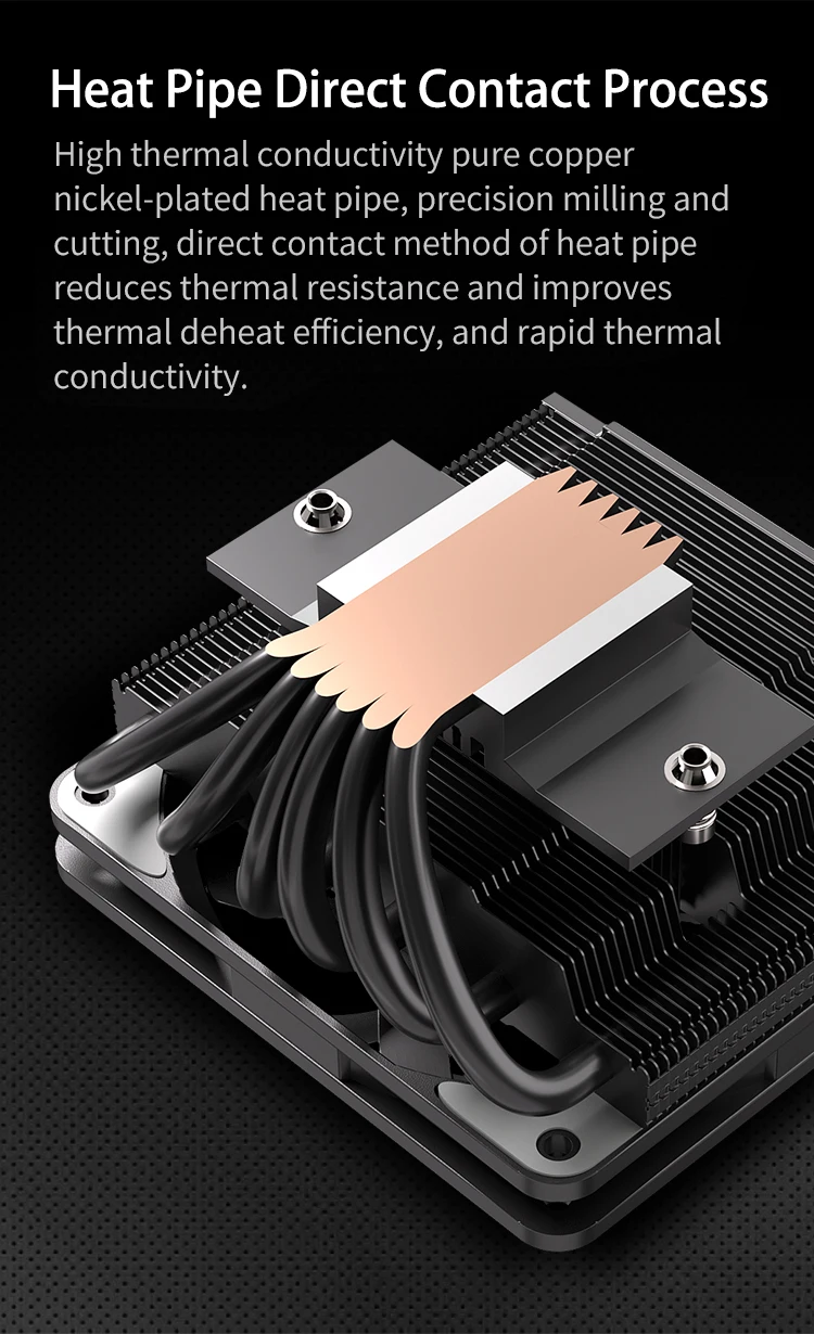 TE-67 CPU Cooler 67mm Low Profile ITX ATX Case Air Cooling Radiator for AM5 AM4