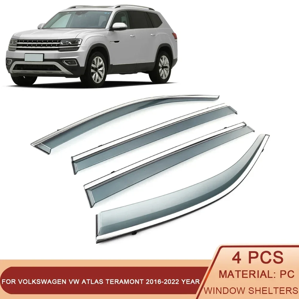 

Для VOLKSWAGEN VW Atlas Teramont 2016-2023 крестообразное Спортивное автомобильное окно солнцезащитный дождь детский навес крышка отделка рамка наклейка