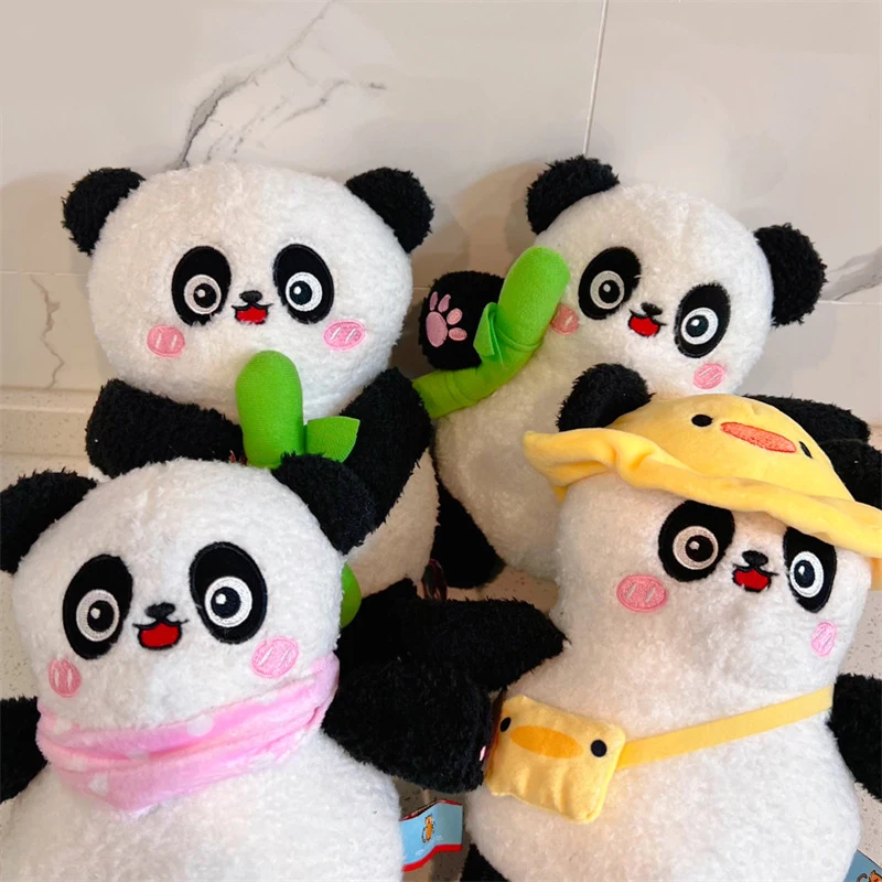 

25cm Cartoon Kawaii Small Animal Panda Plush Toy Doll Creative Cute Soft Small Panda Stuffed Plush Toys Couple Birthday Gifts