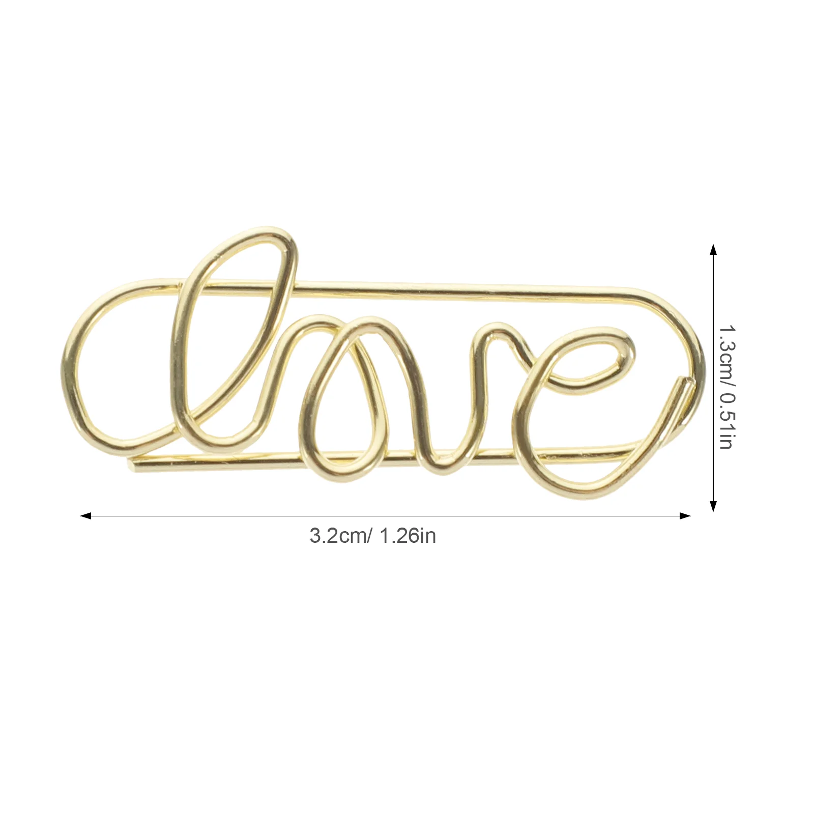 러브 골드 종이 클립, 금속 카드 파일, 노트 클립, 하트 종이 클립, 귀여운 종이 클립, 북마크 플래너