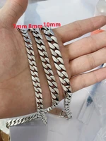 Collier en argent Sterling 100% S925, 7MM 8MM 10MM, chaînes Punk en argent 925, bijoux certifiés originaux, cadeaux 3