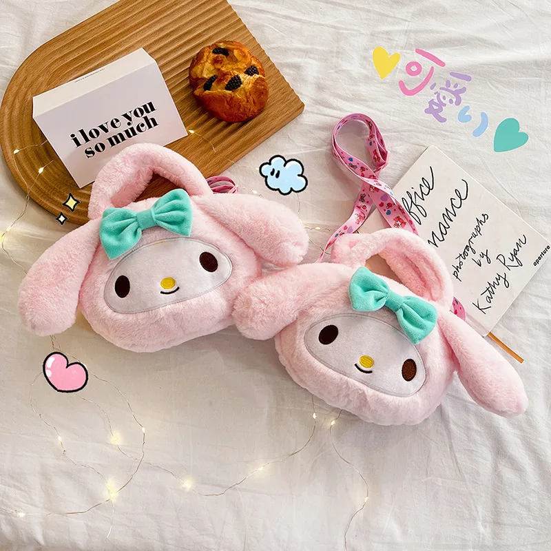

Kawaii Sanrio аниме My Melody плюшевые сумки на плечо Y2K милые модные повседневные Мультяшные сумки для девочек новые розовые детские подарочные сумки