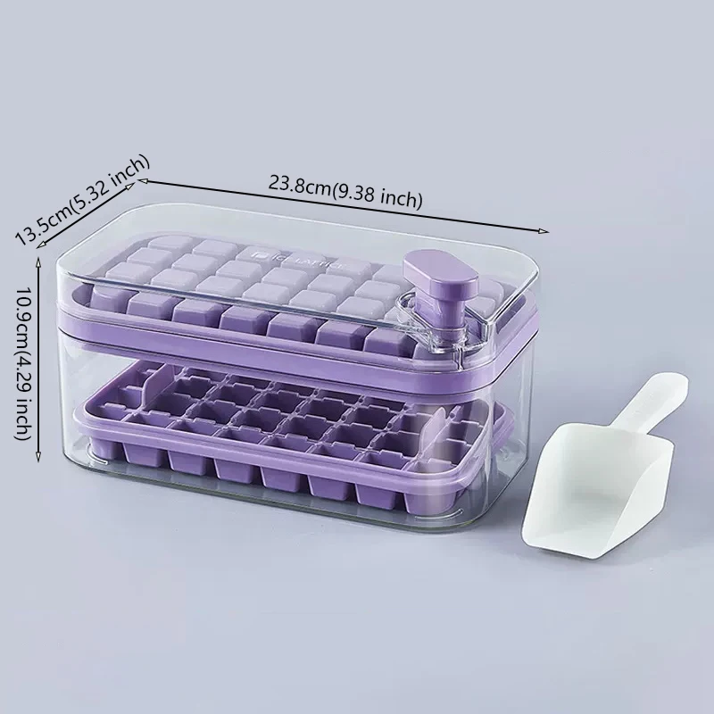 Dropship Ice Cube Tray With Lid And Bin, 64 Pcs Ice Cubes Molds, Ice Trays  For