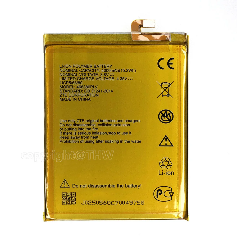 Original Replacement Battery 4000mAh 466380PLV Battery For ZTE BLADE A610 A610C A610T BA610C BA610T +Free Tools with Track code