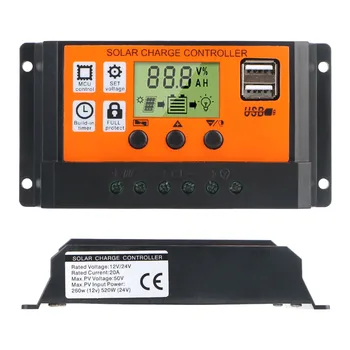 Riconoscimento automatico del controller solare Timer incorporato Schermo colorato Accessori per la casa Accessorio Display LCD Regolatore fotovoltaico