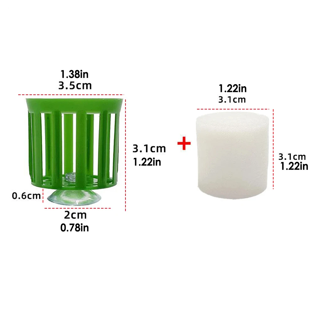 10Pcs Aquatic Plant Fixed Holder Anti-Floating Aquatic Plant Pots with Suction Cup Plant Weights Pot Fish Tank Accessories