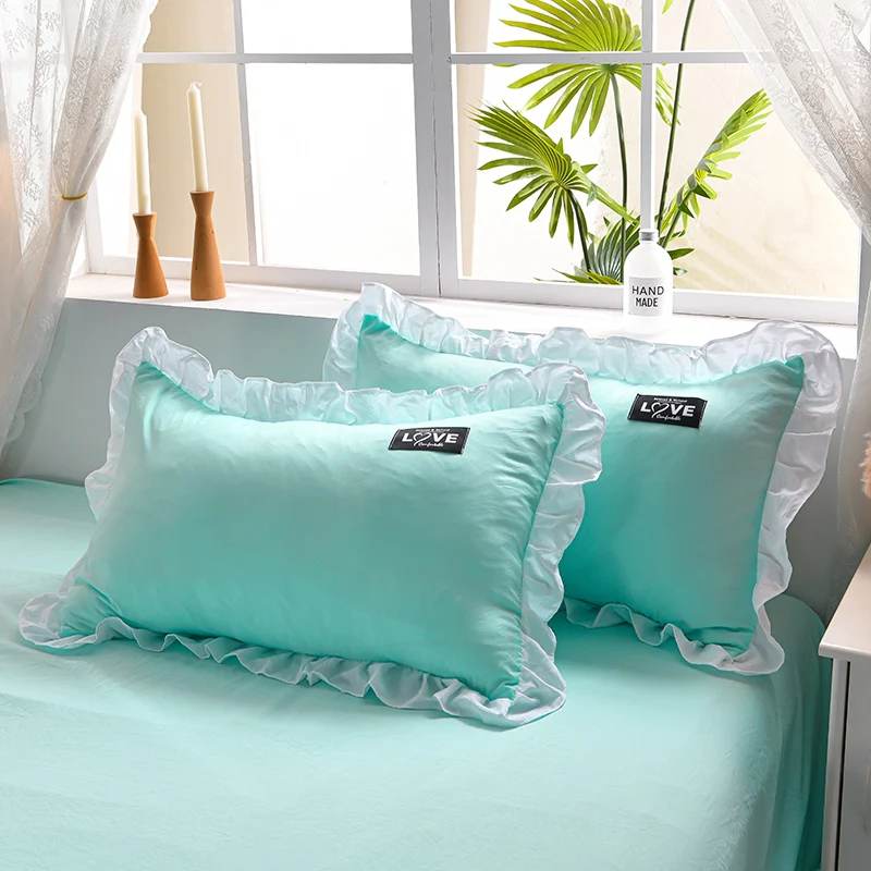 1/3Pc Korean Princess Ruffles Flowers Embroidery Summer Quilt Bedspread on The Bed Quilt Air-conditioning Blanket Bedding Set 5