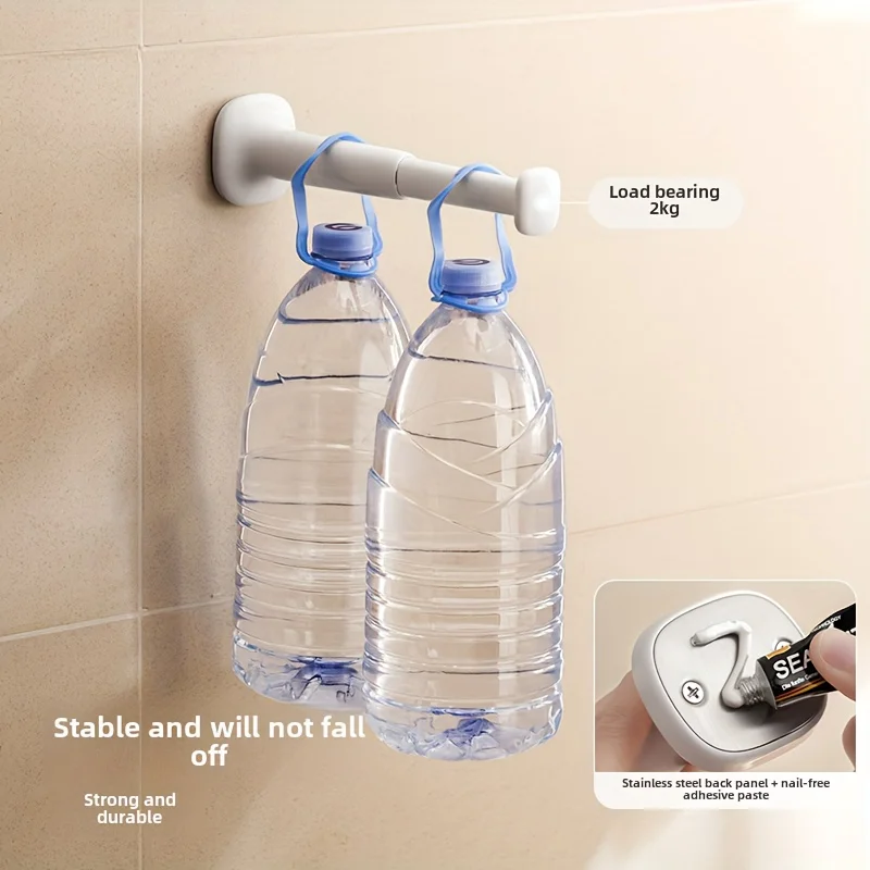 Classic White Stainless Steel Single Super Heavy Duty Wall Mount Hook, Coat Hanger, Bath Towel Hooks Solid Rigid Door Stops(A)