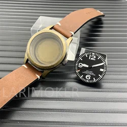 Bronze Pilot Case with Glow-in-the-Dark Dial & Rubber Strap for 36mmNH35 (A-13)