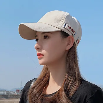 Casual Baseball Sun Hats Summer Fashion Dad Golf Hat for Women Sun-Protection Visor Cap with Ponytail Hole