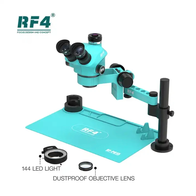 

RF4 RF7050PRO-FO19 With Rotatable Articulating Arm Bracket Digital Trinocular Microscope For Electronic Components Repair