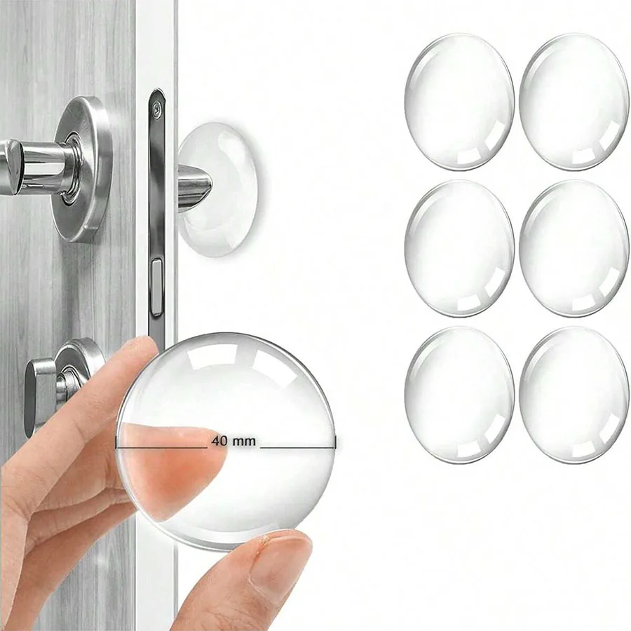 Door Knob Wall Shield Clear Soft Rubber Door Stopper Door thumbnail 7