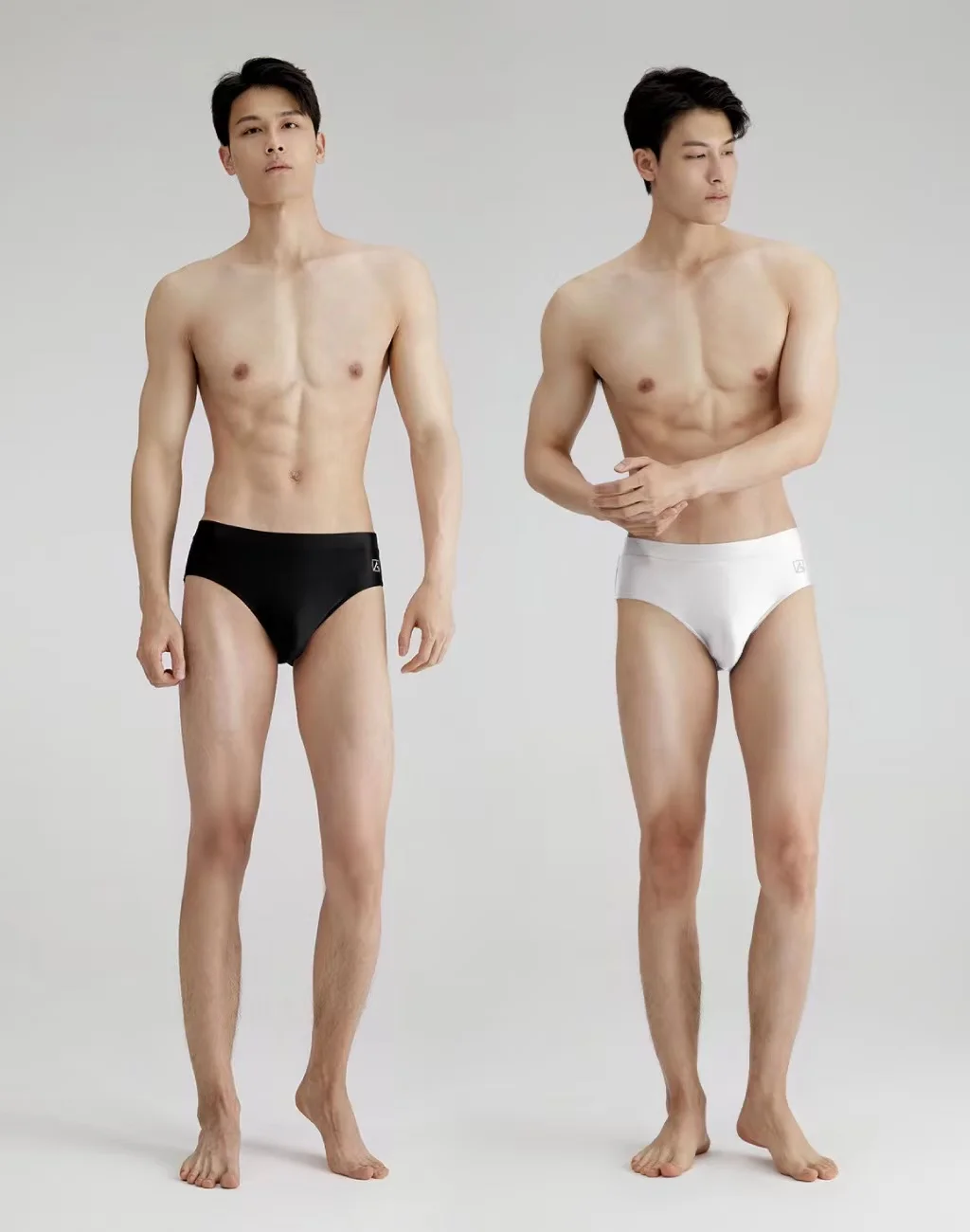 AMORESY Eros series men's underwear solid color comfortable luster oil shine sports ice silk shaping trunks