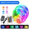 30LEDS/m  5050 RGB Light Strip Bluetooth App Control 12V DC US Power Supply LED Flexible Ribbon Diode Tape for TV Backlight Room 5