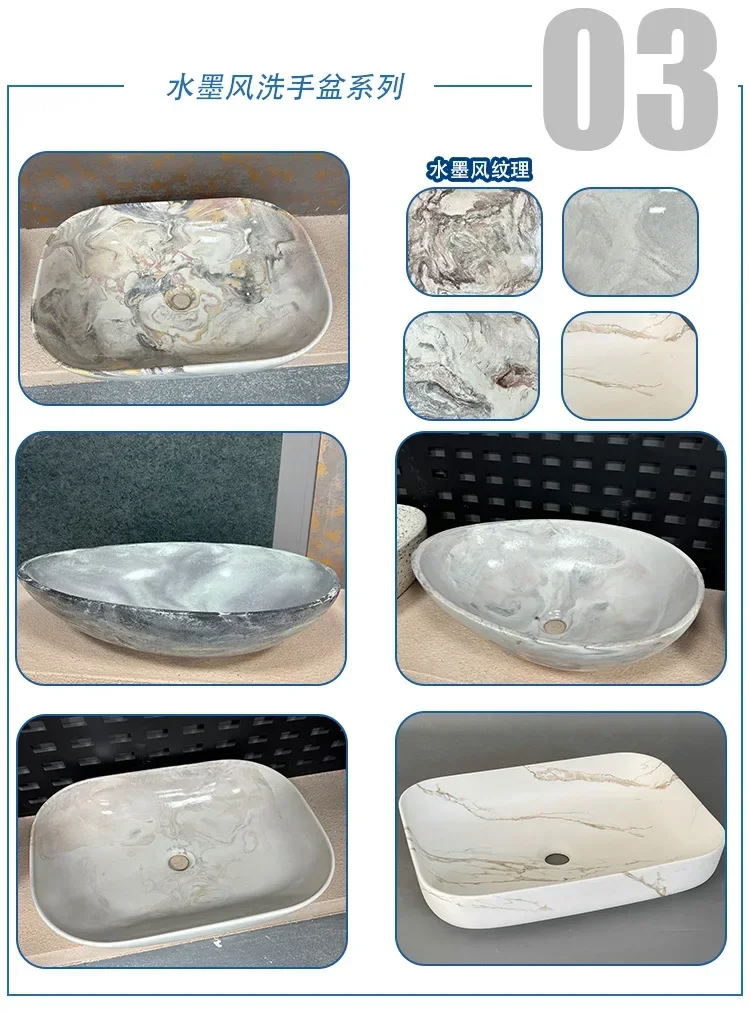 Bathroom sink, wall mounted, many colors available, ceramic washbasin, hotel, 47x36x12cm/19x14x5in" 5