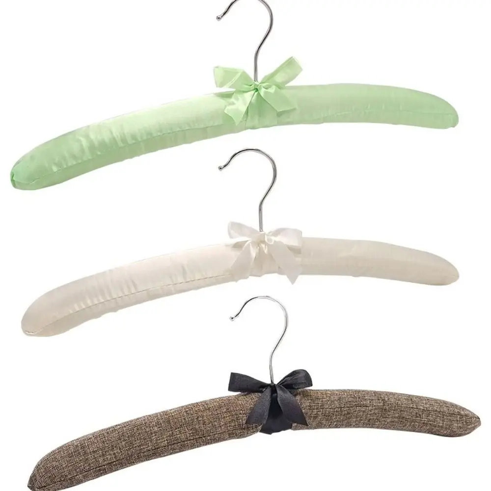 Coat Satin Padded Clothes Silk Wrapped Display Hanger Sponge Hangers Clothes Hanger 5PCS
