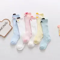 Spring Summer Children Baby Girls Leg Warmer Knee High Socks Cotton Mesh Socks Kid Clothing for Boy Unisex Toddler Cartoon Socks 2