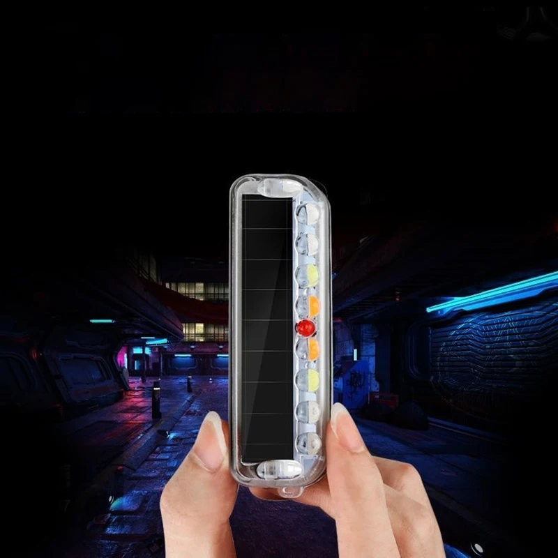 Solar LED Car Burglar Alarm Emergency Safety Warning Light Vibration Light Sensor Motorcycle Anti-collision Flashing led warning light,auto led light