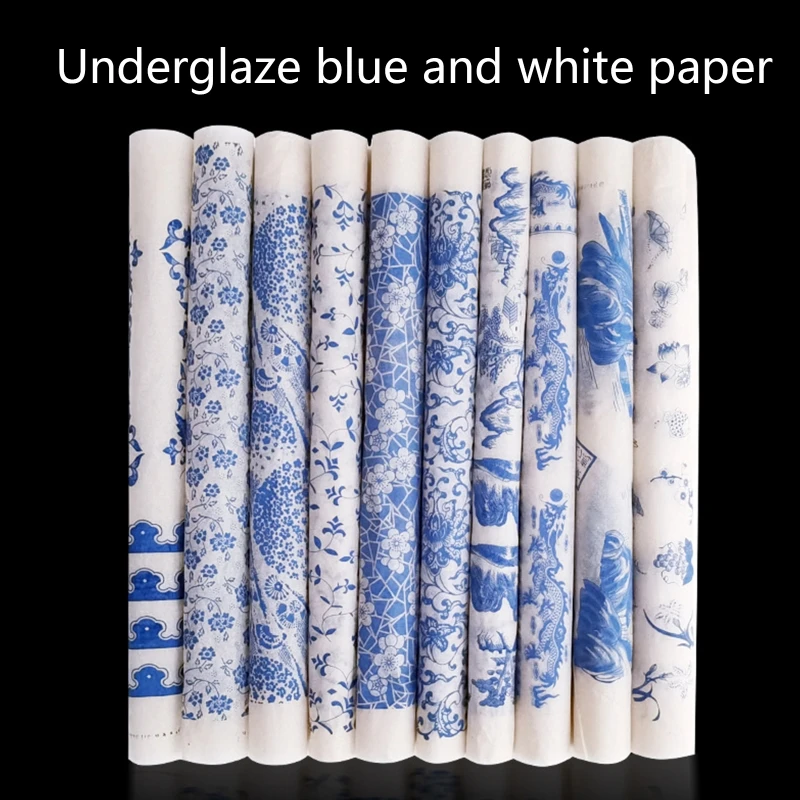 Pottery Ceramics Clay Transfer Paper Exquisite Jingdezhen Plain Ceramic Decal Flower Paper DIY Painted Pottery Sticker