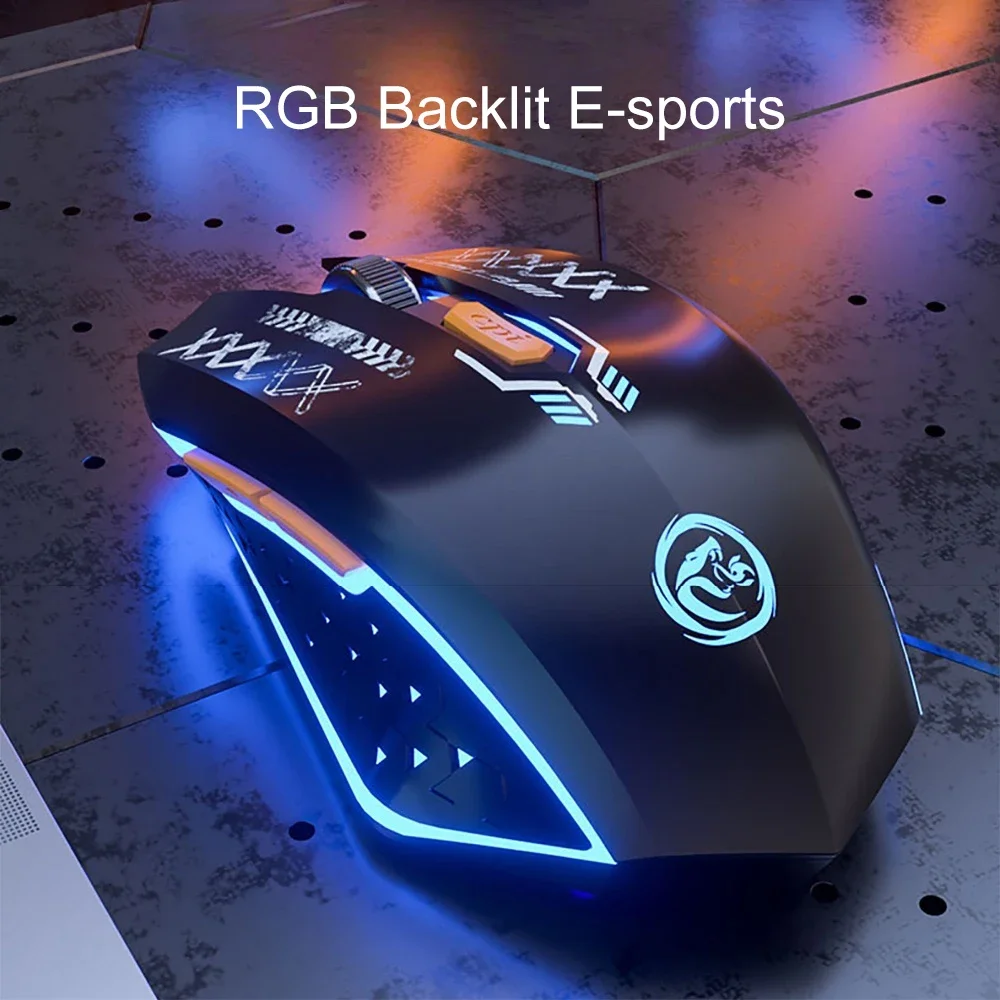 Bluetooth 5.4 Mouse 2.4G Wireless Mouse RGB Backlit Dual-mode Rechargeable Silent Mice Gaming Mouse 1600 DPI Mouse for PC Laptop