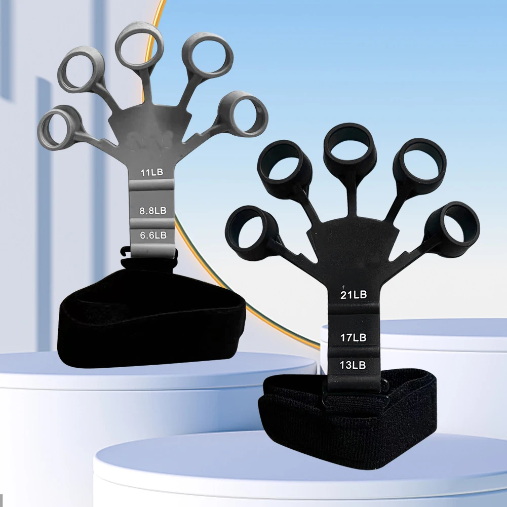 Grip Strength Trainer 6 Resistant Level Finger Strengthener Rubber