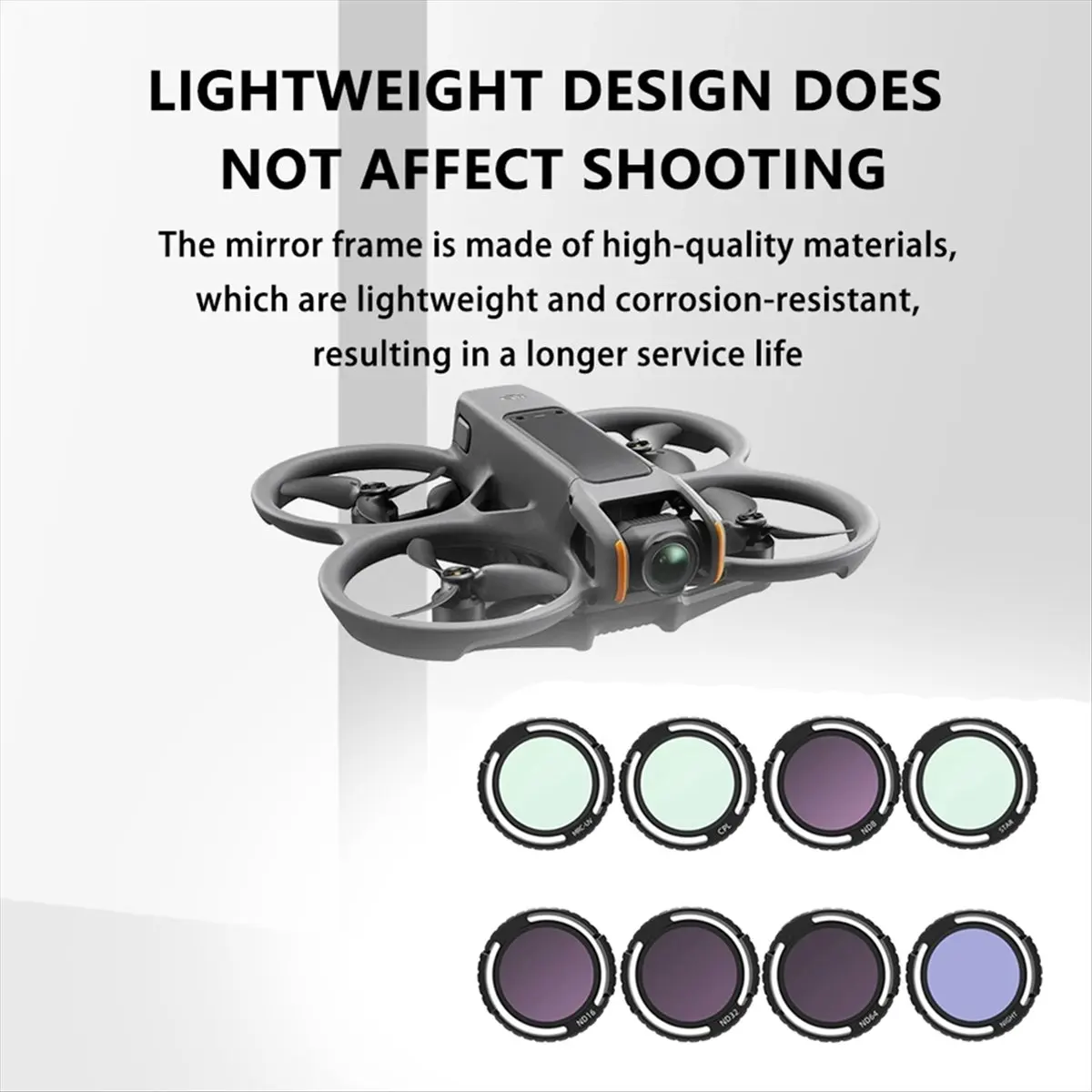 M05K 8종 UV CPL ND8 ND16 ND32 ND64 렌즈 필터 키트 (DJI Avata2 드론용 ND 필터 CPL 편광 필터 야간 필터)