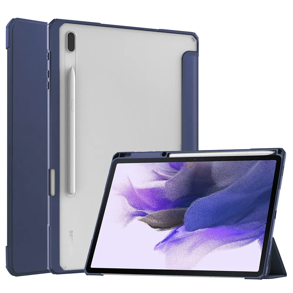 

For Samsung Galaxy Tab S6 lite S7 S8 S9 Plus FE 12.4 inch Leather Tablet Cover For Galaxy Tab A9 Plus With Pen Holder Case