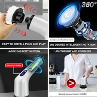 BRIEFNESS Cordless Electric Cleaning Brush 10-in-1 Multifunctional Spin Scrubber Kitchen Bathroom Cleaning Brush Rotary Cleaners - Image 4