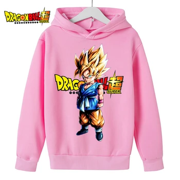 2023 year Children Dragon Ball Anime Sweatshirts For Boy Long Sleeve Boy Top Kids Spring Fall Clothes 4-14 age Goku hoodie