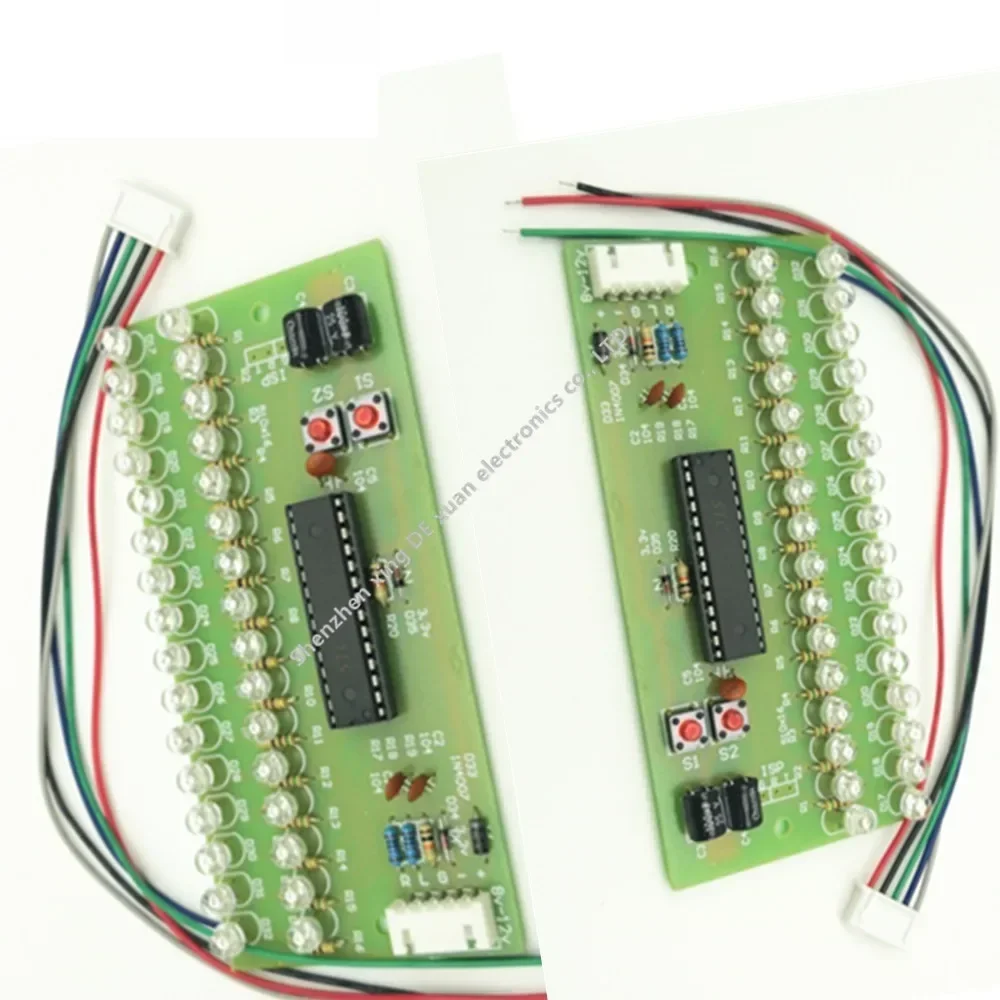 Mcu Display Regolabile Modello Led Vu Meter Indicatore Di Livello Amplificatore Audio 16 Led Dual Channel Green Lamp Light Dc 8V A 12V
