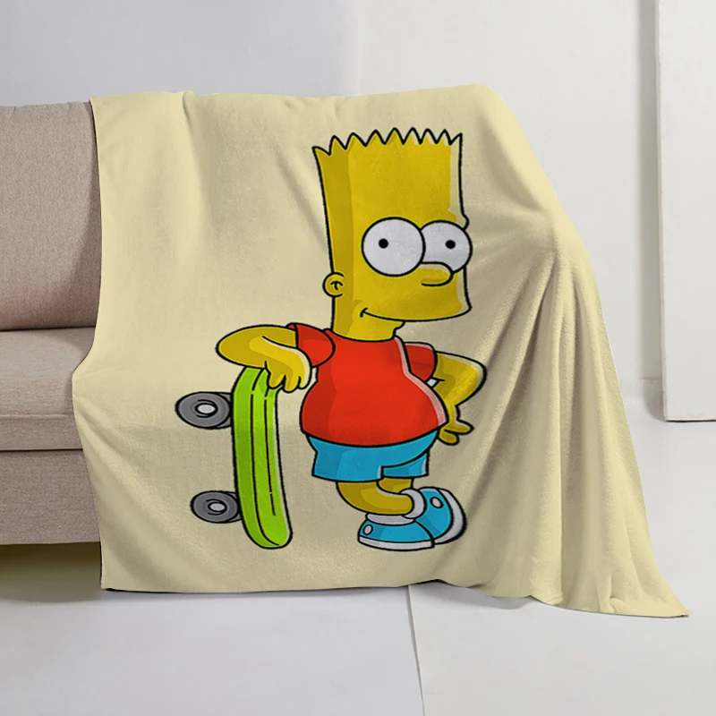 

Sofa Blankets for Winter The S-Simpsons Microfiber Bedding Warm Knee Fleece Camping Custom Bed Fluffy Soft Blankets King Size