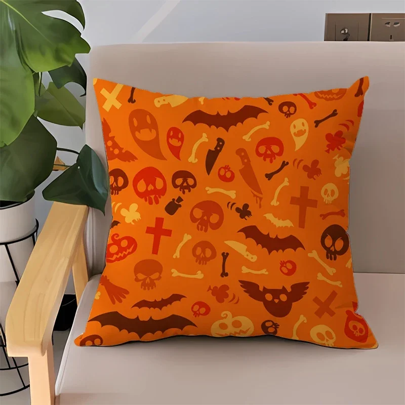 

Autumn Maple Leaf Pumpkin Pillows for Bedroom Cushion Cover Double-sided Printing Bed Couch Pillow Car Sofa Short Plush Cases