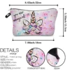 Cartoon Unicorn Print Makeup Bag, Toiletry Pouch Adorable Roomy Travel Water Resistant Cosmetic Bag Accessories Organizer Holida 6