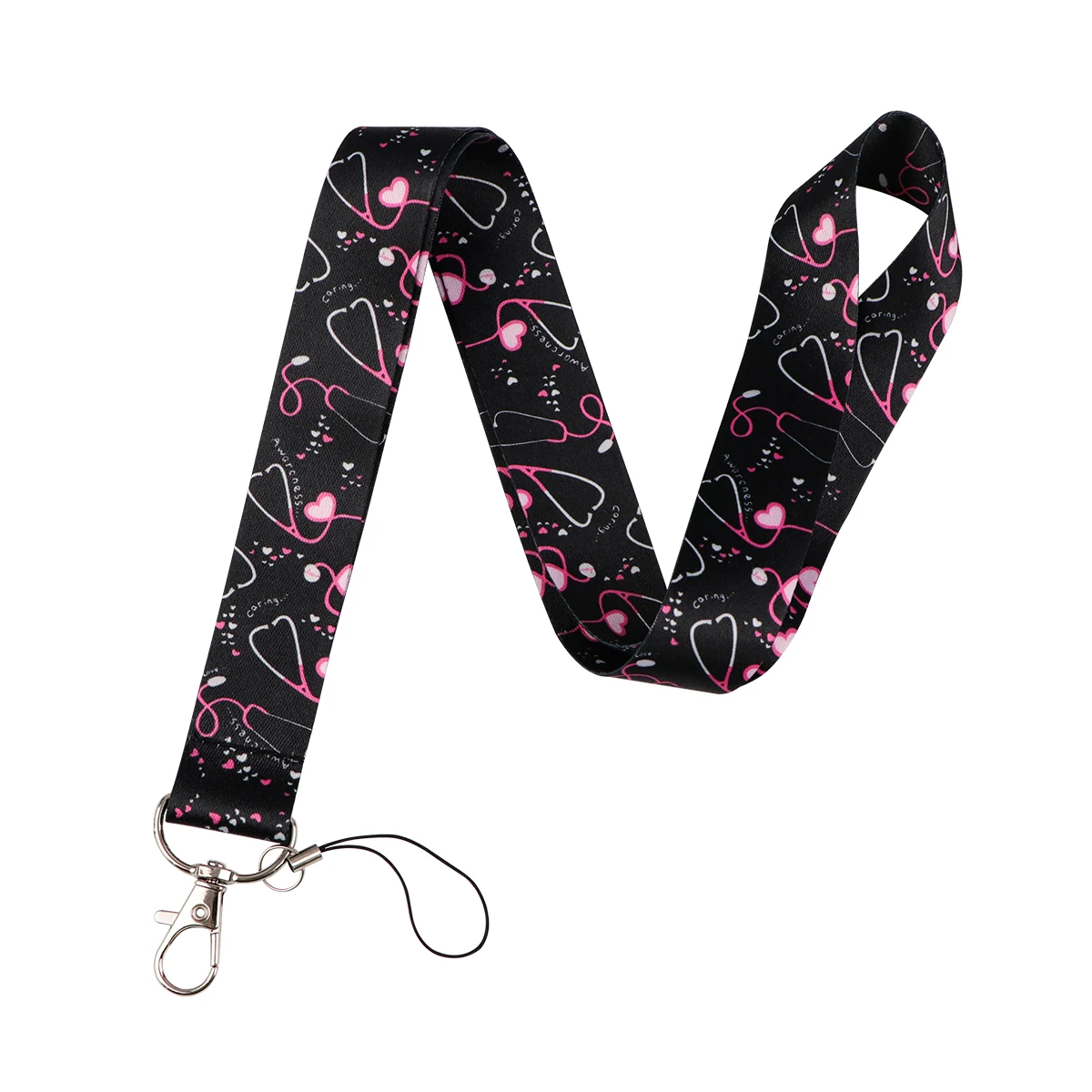 Elegant Heart Lanyard Neck Strap for Keys, ID Cards, and Badge Holder Accessories