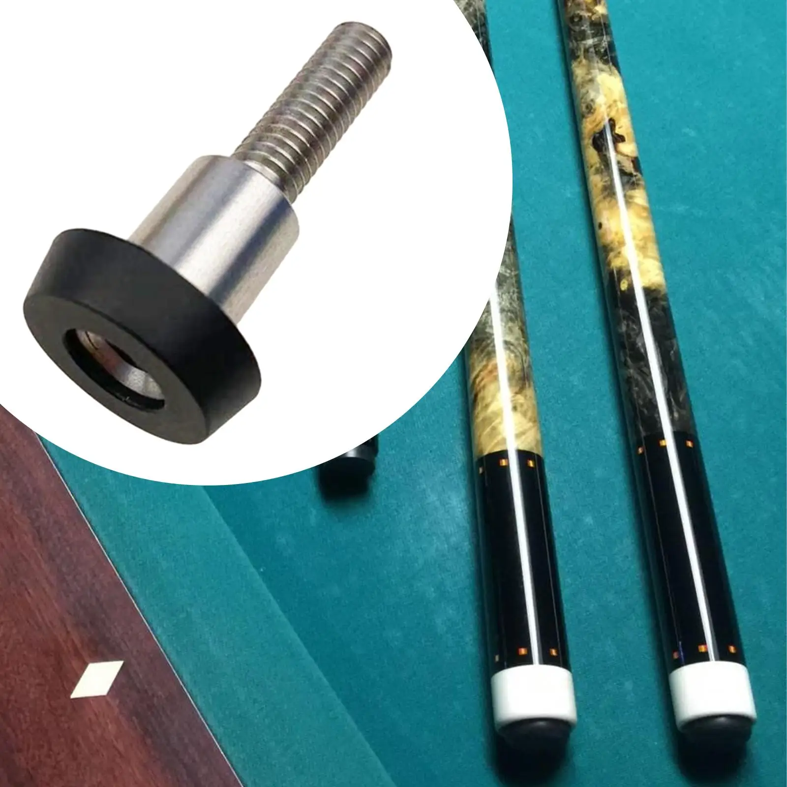 Billiard Cue Bumper Beginners Protective Billiard Bottom Plug Protector Case Billiards Pool Cue Bottom Protectors Screw Plug