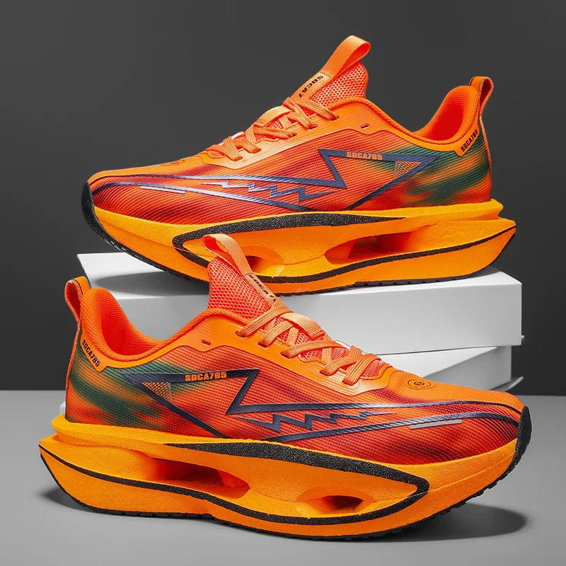 Men's Road Running Shoes, Breathable Casual Sneakers for Couples - Lightweight Non-Slip Sneakers Suitable for Running, Walking, and Training, Couple Style Large Size Sneakers, Spring and Summer Vacation Gift