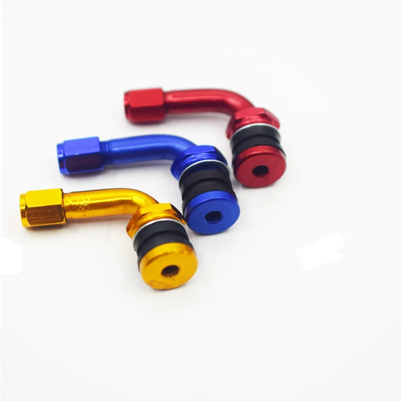 2pcs Motorcycle Valve Stem 90 Degree Angle Adapter Wheel Tire Tubeless Valve Stems Caps Auto Accessories Wheels Tires & Parts
