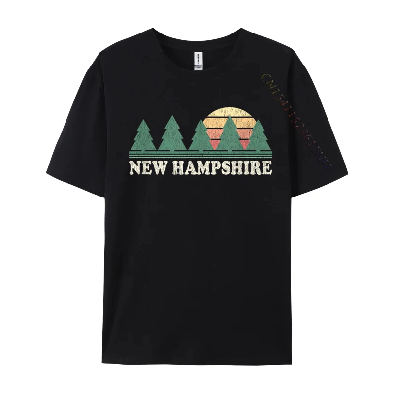 Classic Coupons Printed On Tops T Shirt Round Neck Summer Fall Cotton Short Sleeve T Shirts for Male Europe T-Shirt New Hampshire NH Vintage Retro 70s black
