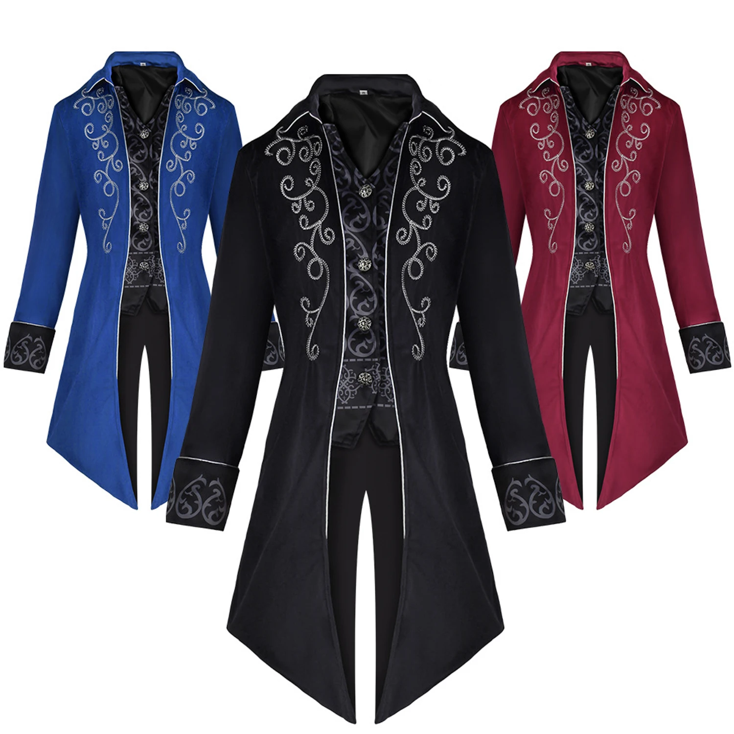 Vintage Gothic Vampire Renaissance Theatrical Performance Coat