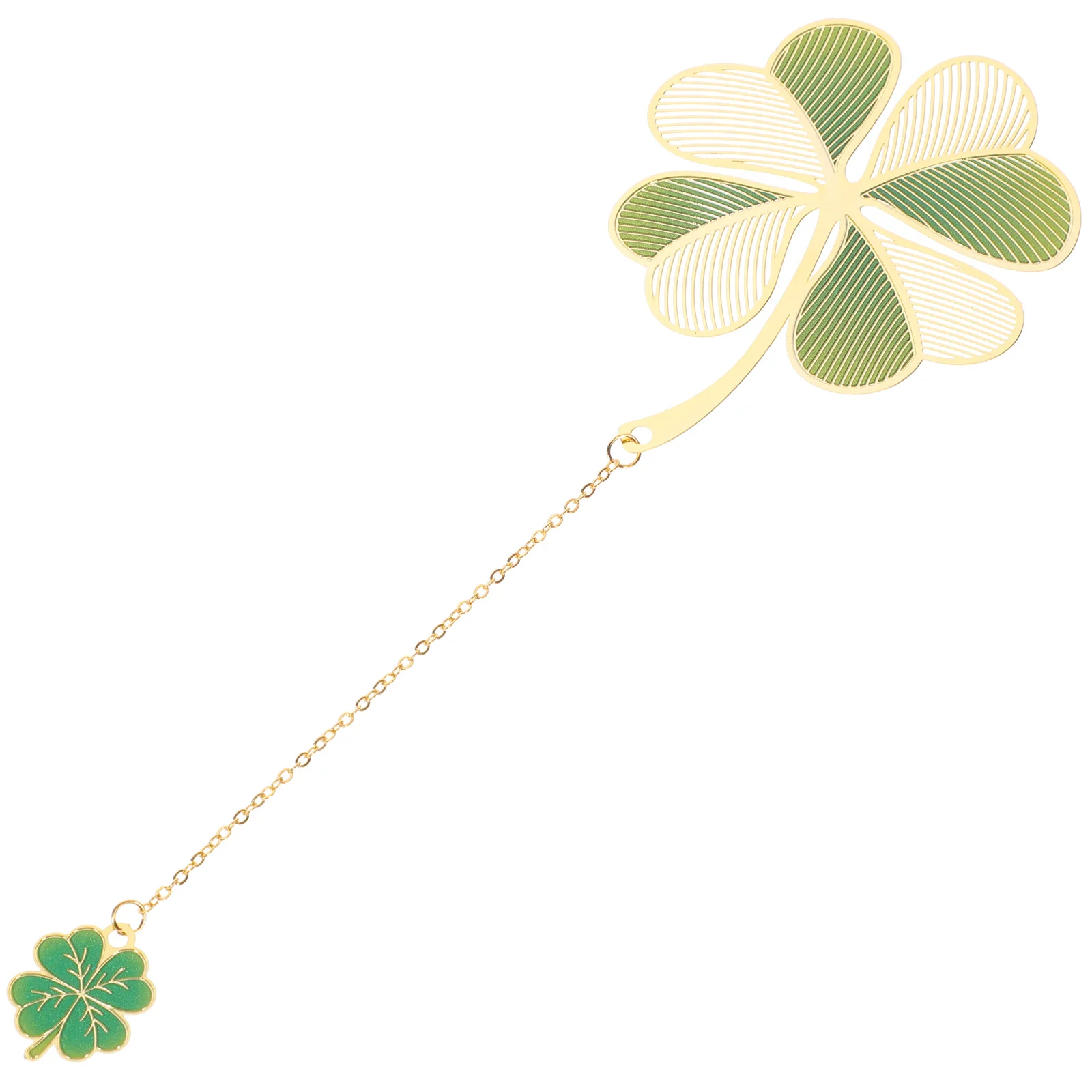 

Retro Decor Chinese Style Bookmark Chain Small Bookmarks Four Leaf Ancient Unique Metal Decorative Student