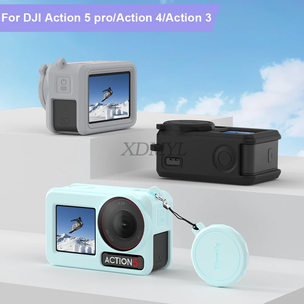 Silicone Protective Case with Anti-Lost Lanyard and Lens Cap Cover