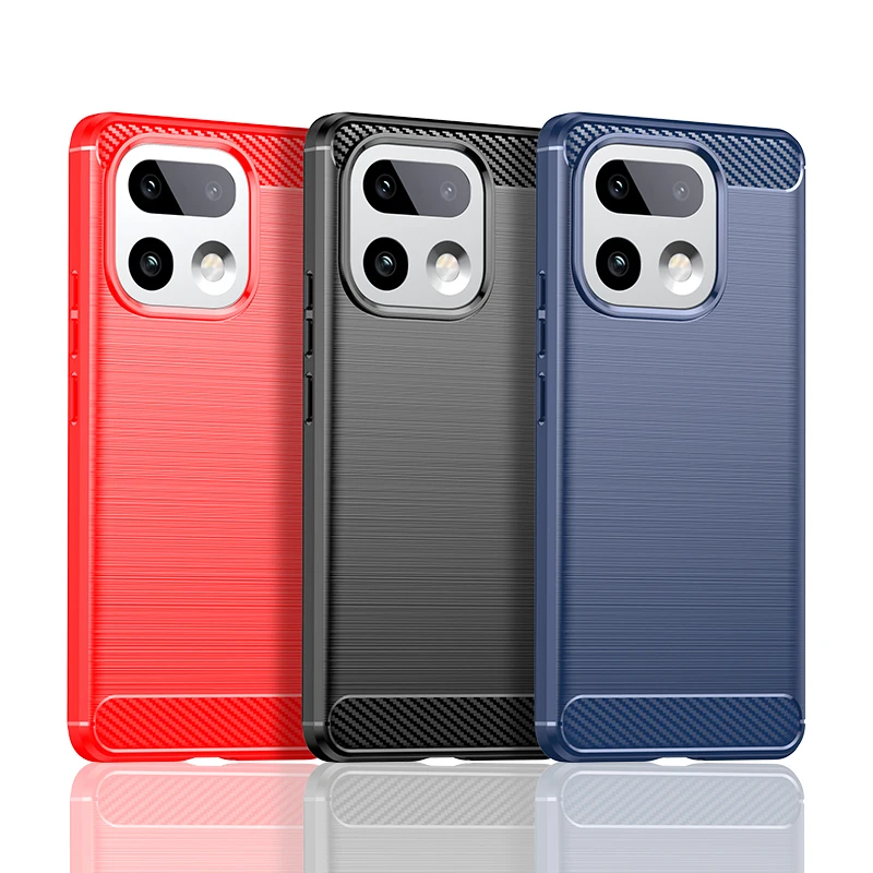 Carbon Fiber Soft Silicone Phone Bumper Case - Premium Protection Cover