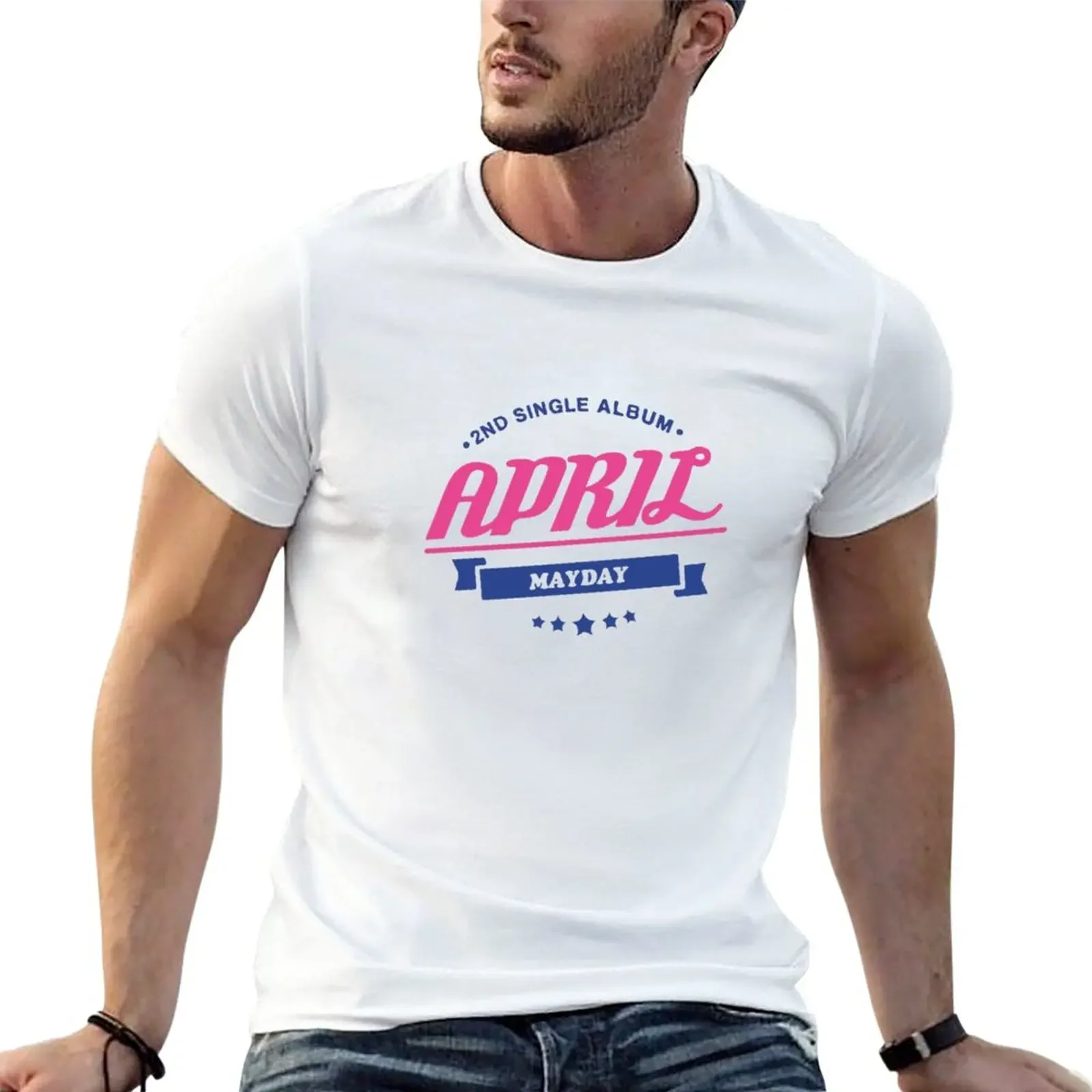 

April Mayday Logo T-Shirt new edition vintage clothes plain t shirts for men