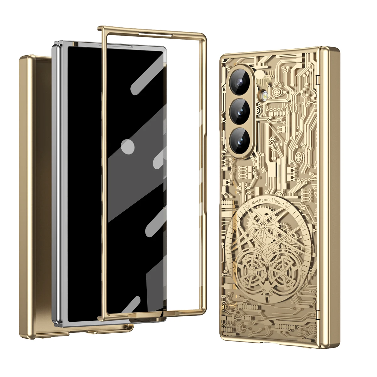 Luxury Mechanical Legend Plating Case with Front Screen Glass Film